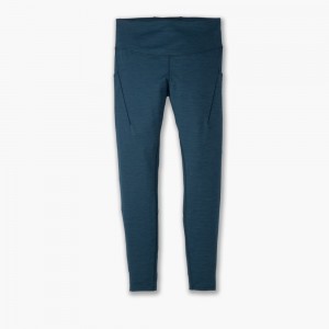 Dámské Kalhoty Brooks Spark Tight Heather Ocean Drive | PSCWX-7153