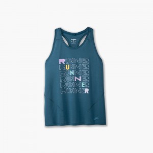 Dámské Topy Brooks Distance Tank 3.0 Blankyt | EWCQO-6412