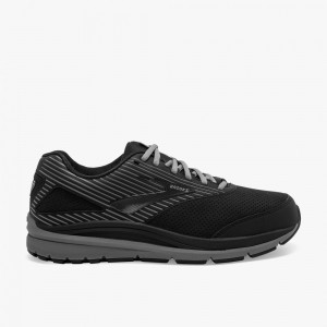Pánské Silniční Běžecké Boty Brooks Addiction Walker Suede Černé Černé | MKXHC-0459